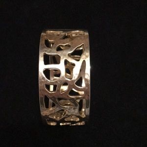 Hammered Gold Cuff Bracelet